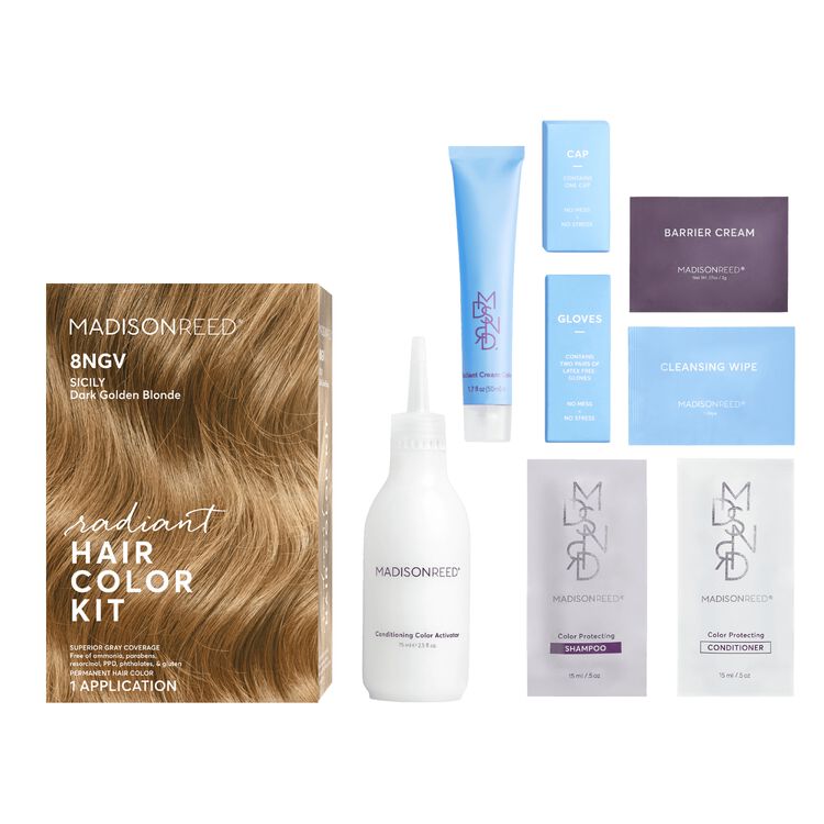 Radiant Cream Color Permanent Hair Color Kit 8NGV Sicily Blonde