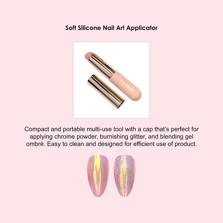Pink Soft Silicone Nail Art Applicator