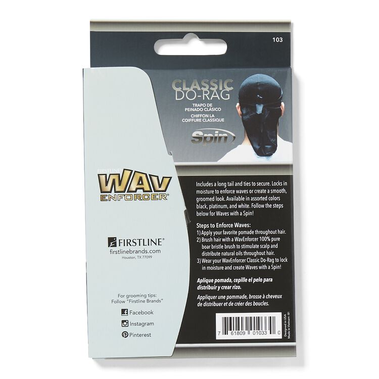 Black Do-Rag Wave & Curl Cap