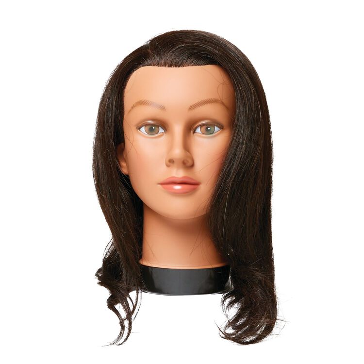 Hairdressing Mannequin Head, Easy Use Dark Brown Hair Braiding