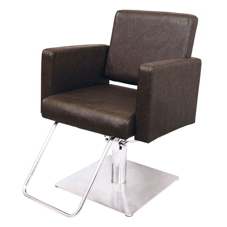 Piper Styling Chair with Square Base Brown