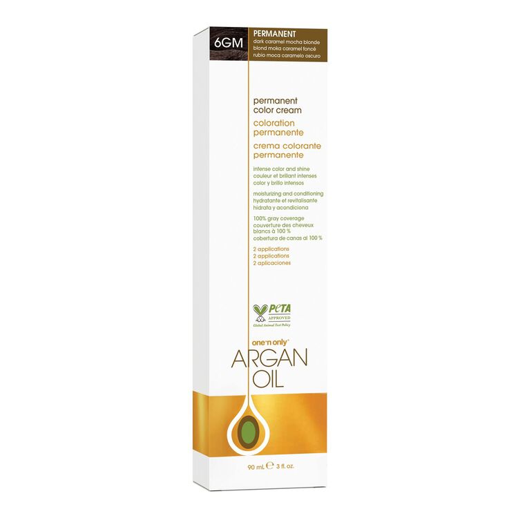 Argan Oil Permanent Color Cream 6GM Dark Caramel Mocha Blonde
