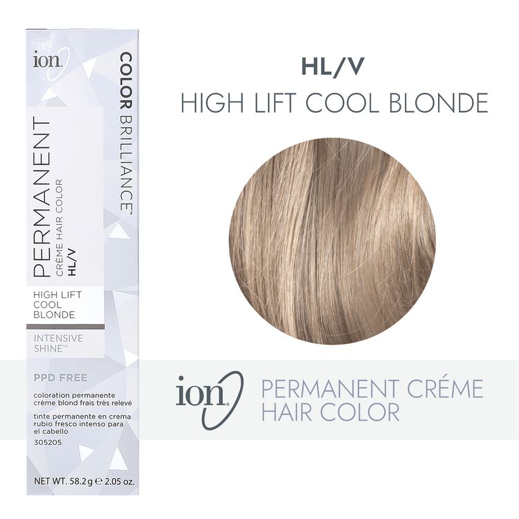 Ion HL-V Hi Lift Cool Blonde Permanent Creme Hair Color by Color Brilliance  | Permanent Hair Color | Sally Beauty