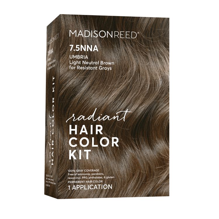 Radiant Cream Color Permanent Hair Color Kit 7.5NNA Umbria Light Brown