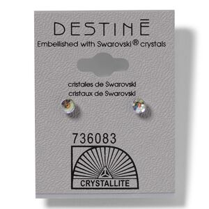 Destine Aurora Borealis Faceted Ball Earring