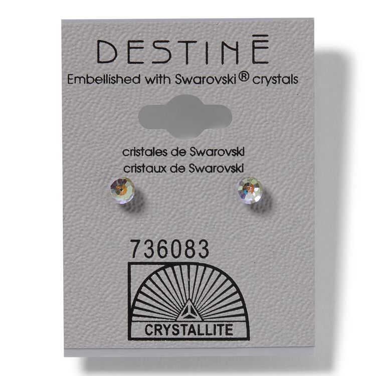 Destine Aurora Borealis Faceted Ball Earring