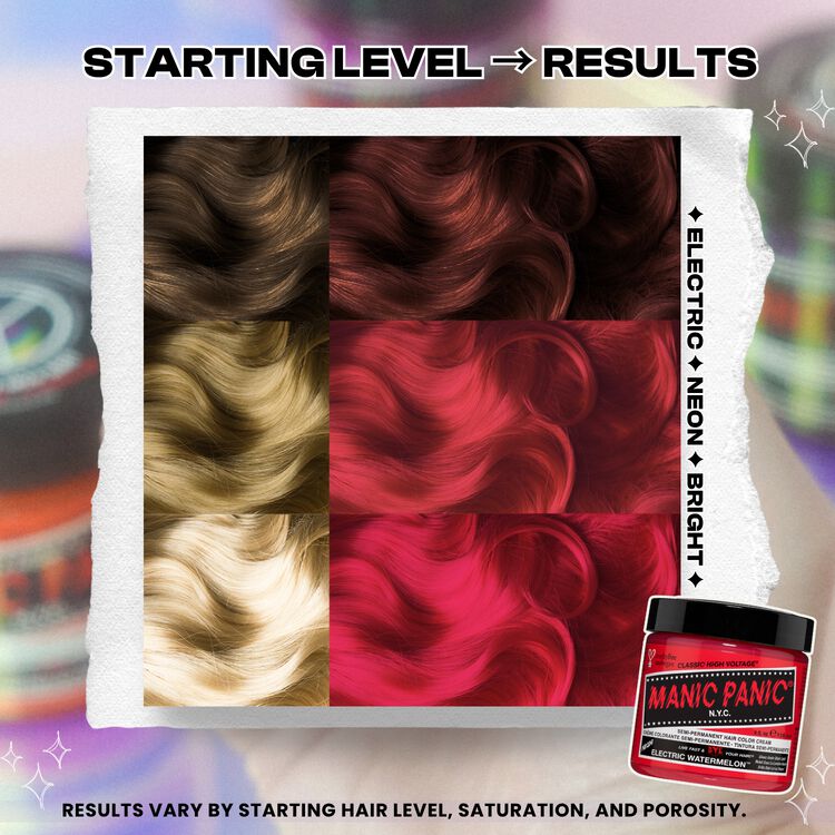 Electric Watermelon Semi Permanent Cream Hair Color