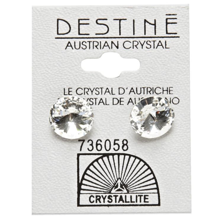 Destine Clear Rivoli Earrings