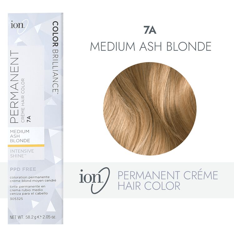 ion Color Brilliance Permanent Creme 7A Medium Ash Blonde
