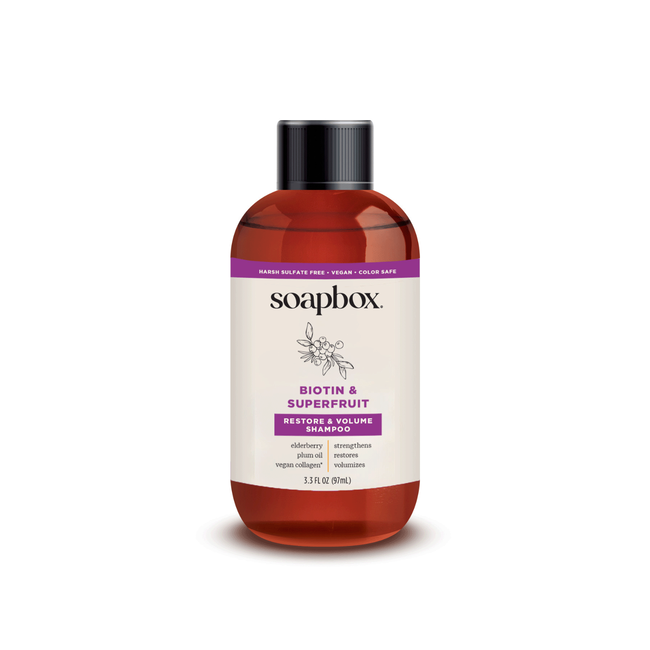 Biotin and Superfruit Restore & Volumize Shampoo 16oz by Soapbox