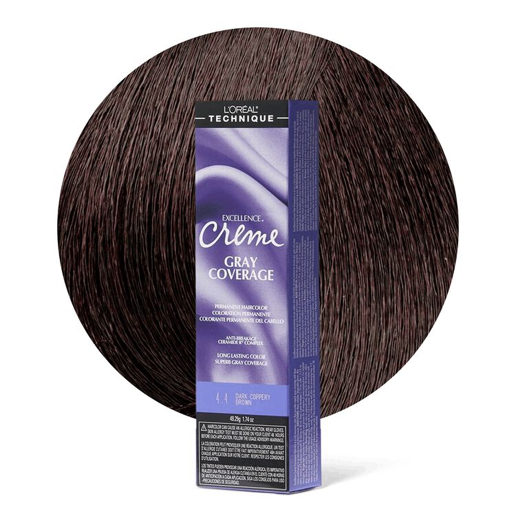 4.4 Dark Coppery Brown Permanent Creme Hair Color