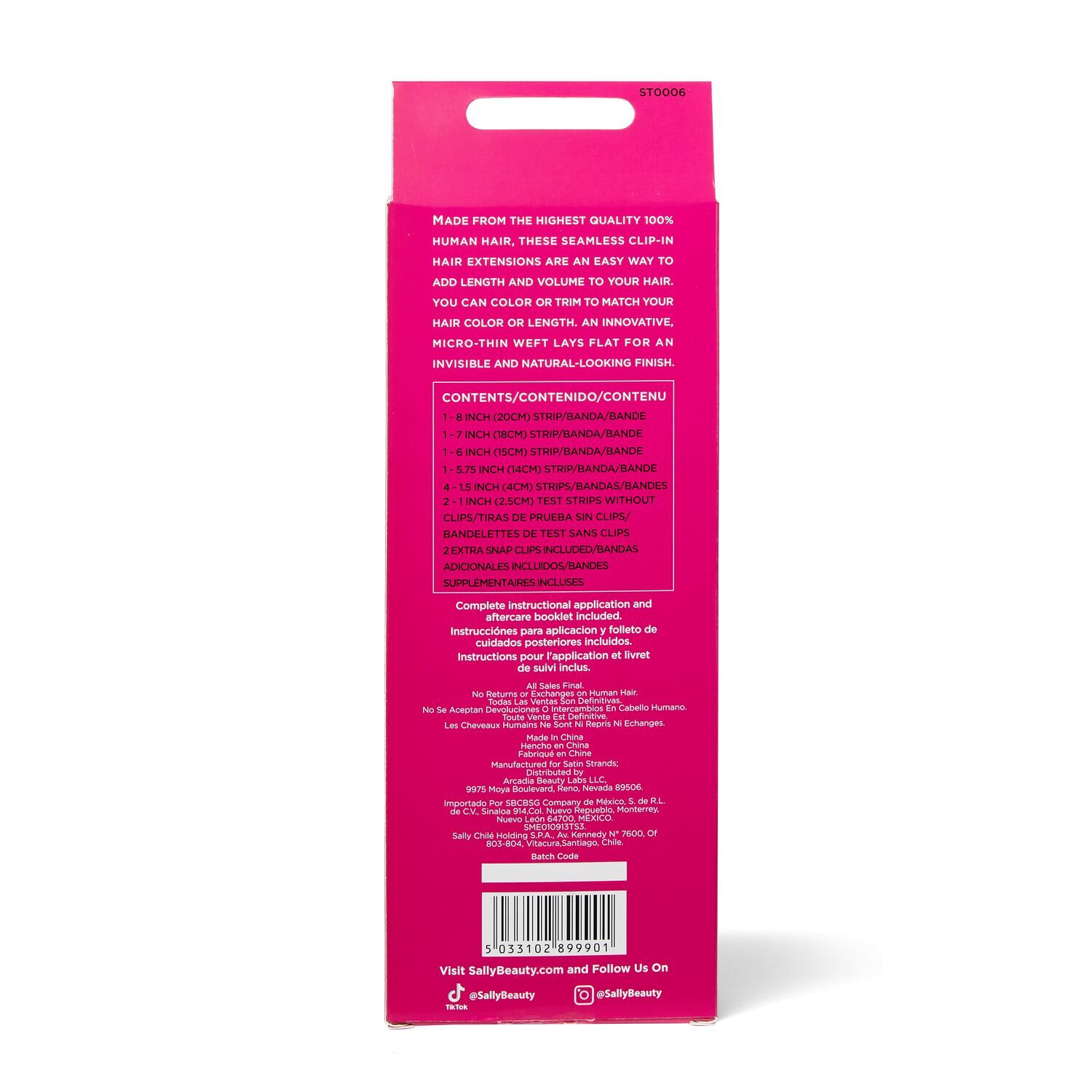 Satin Strands Dark Brown 18 Inch Seamless Clipin Hair Extensions