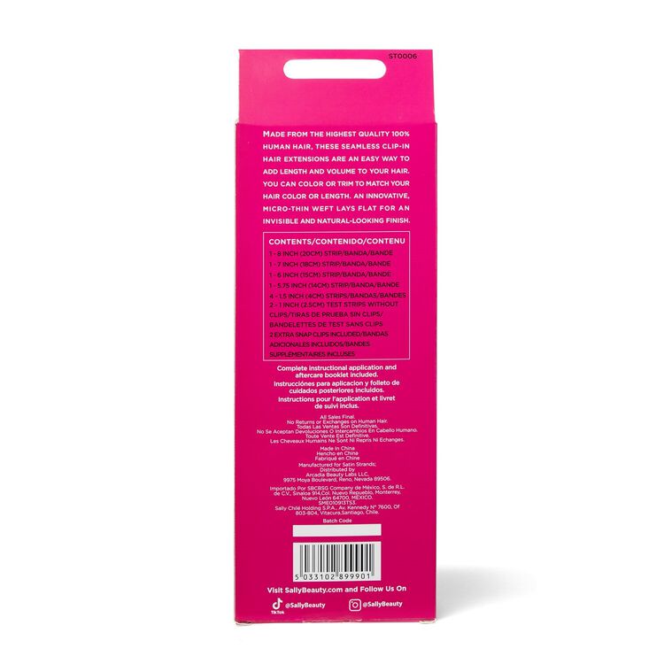 Dark Brown 18 Inch Seamless Clip-in Hair Extensions