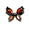 Flaming Butterfly Zircon Charm Gunmetal