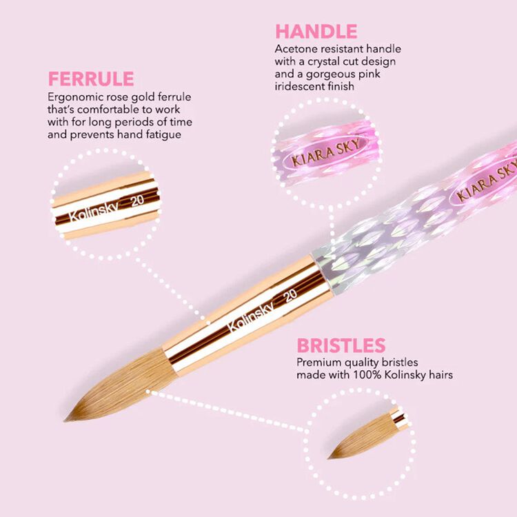 100% Kolinsky Acrylic Brush Size 14