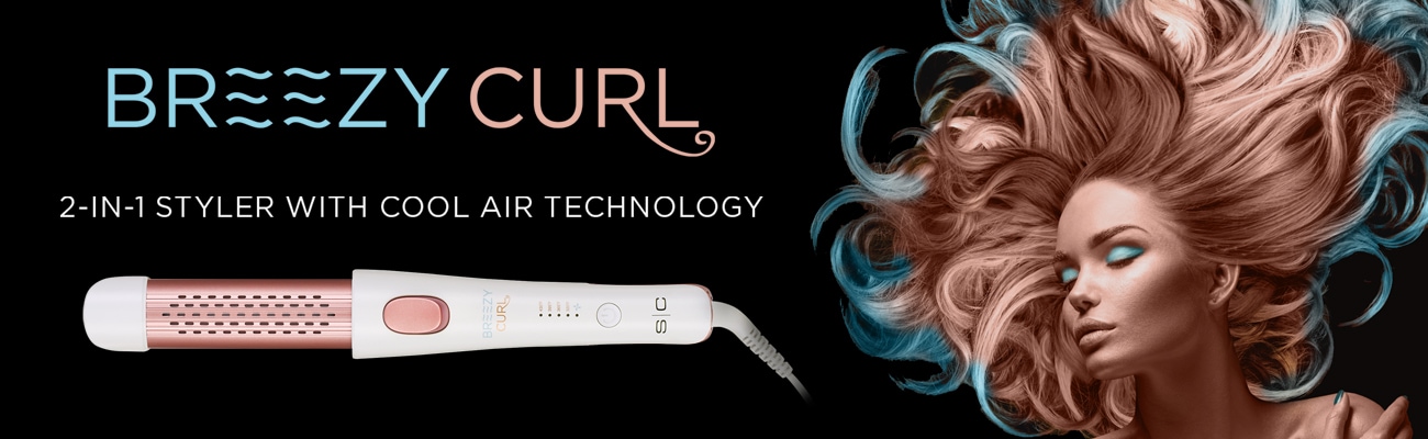 Breezy Curl - 2-in-1 Styler with Cool Air Technology.