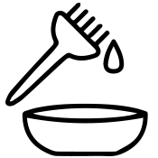 icon depicting hair color bowl and brush