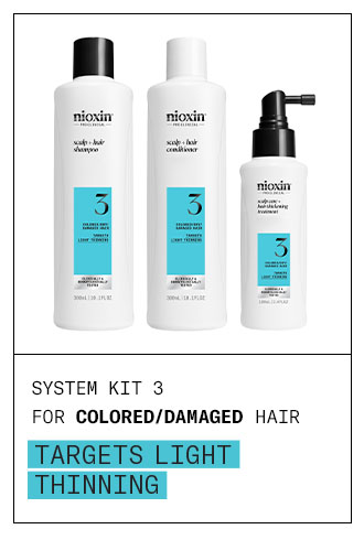 SYSTEM KIT 3 FOR COLORED/DAMAGED HAIR - TARGETS LIGHT THINNING