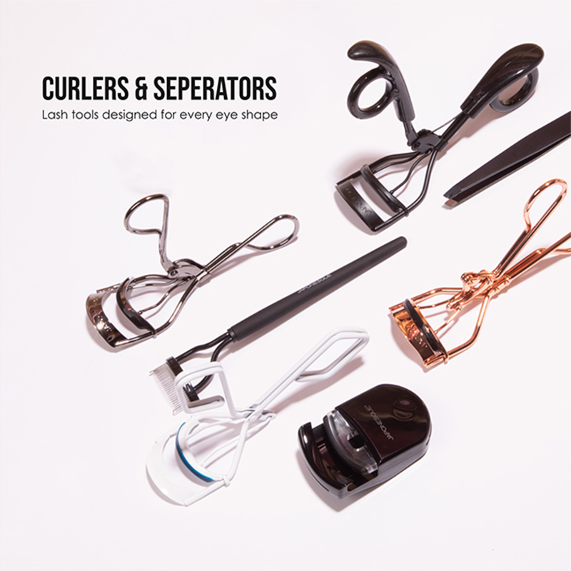 Curlers & seperators. Lash tools designed for every eye shape.