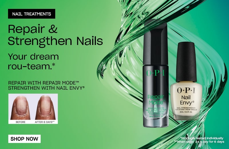 NAIL TREATMENTS Repair & Strengthen Nails Your dream rou-team.* REPAIR WITH REPAIR MODE™ STRENGTHEN WITH NAIL ENVY® Before and After 6 Days. SHOP NOW. *Products tested individually **When used 2x a day for 6 days