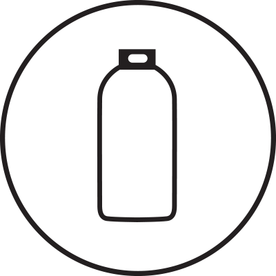 icon depicting recyclable bottle