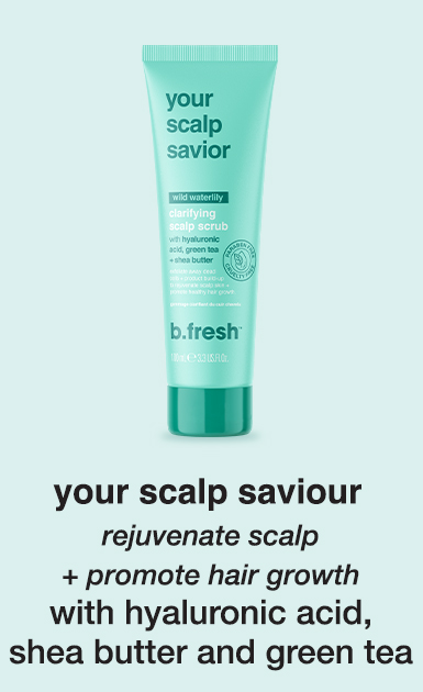 your scalp saviour - rejuvenate scalp + promote hair growth - with hyaluronic acid, shea butter and green tea