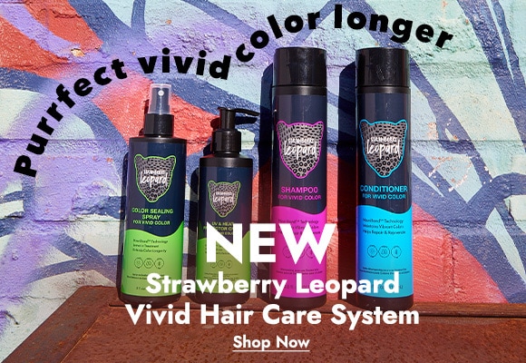 New. Strawberry Leopard Vivid Hair Care System.