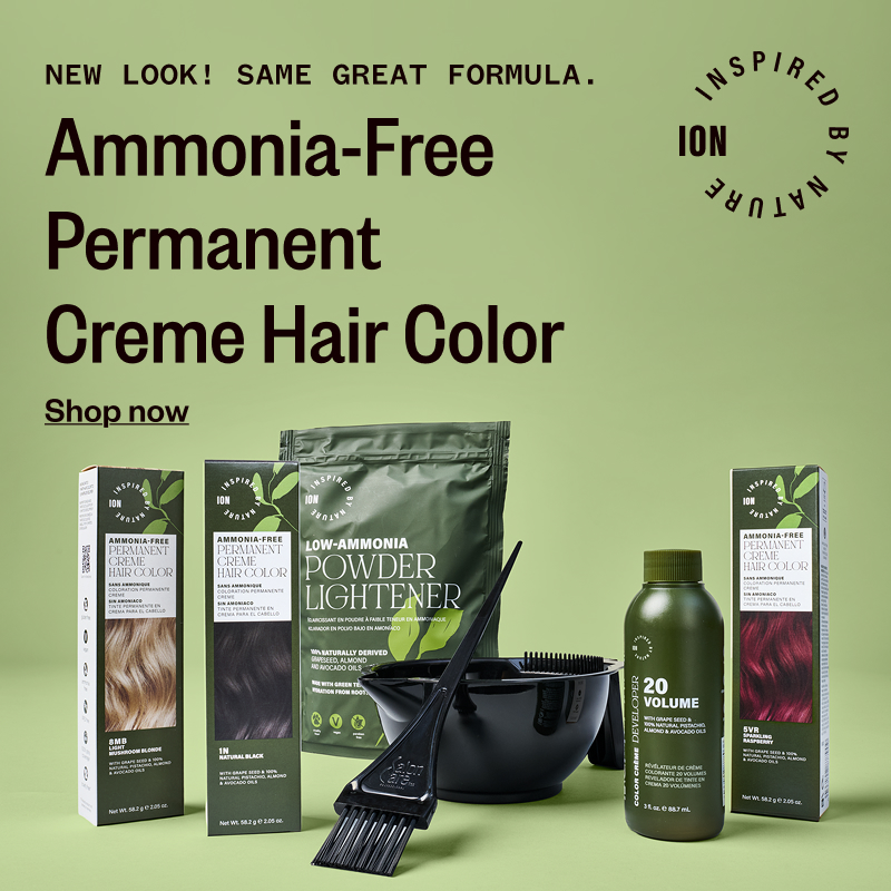 ion inspired by nature. New Look ! Same great formula. Ammonia-free permanent creme hair color. Shop Now.