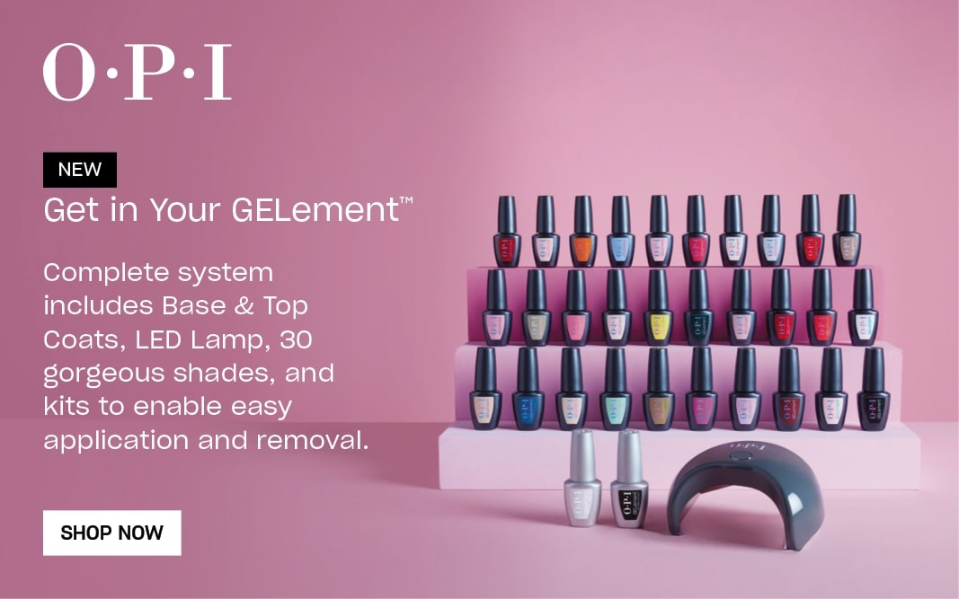 OPI. NEW Get in Your GELement. Complete system includes Base & Top Coats, LED Lamp, 30 gorgeous shades, and kits to enable easy application and removal. SHOP NOW.