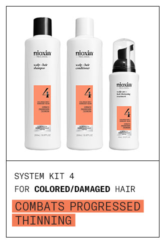 SYSTEM KIT 4 FOR COLORED/DAMAGED HAIR - COMBATS PROGRESSED THINNING