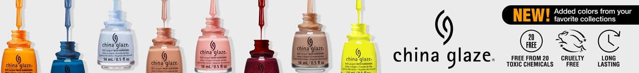 China Glaze new added nail colors from your favorite collections. Free from 20 toxic chemicals, cruelty free, and long lasting.