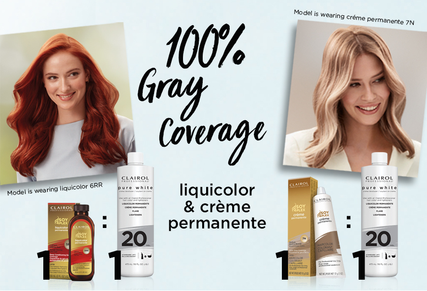100% Gray Coverage. Pure White Liquicolor & Creme Permanente