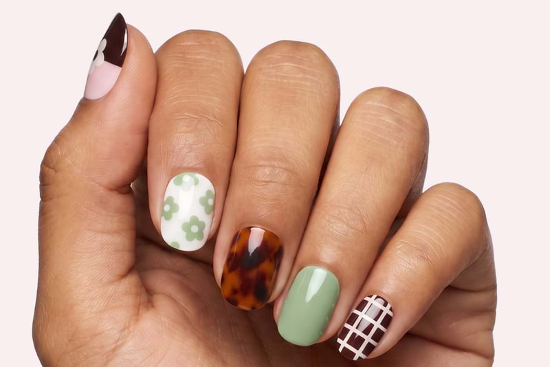  Plaid fall nails