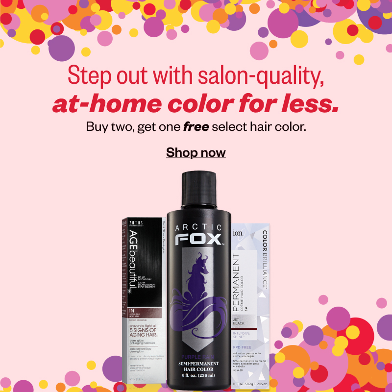 Buy two get one free. select Hair Color Mix & Match.