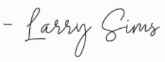 Larry Sims signature