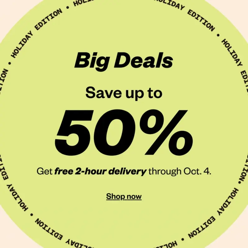 Big Deals: Save Up to 50% Off plus free 2HD