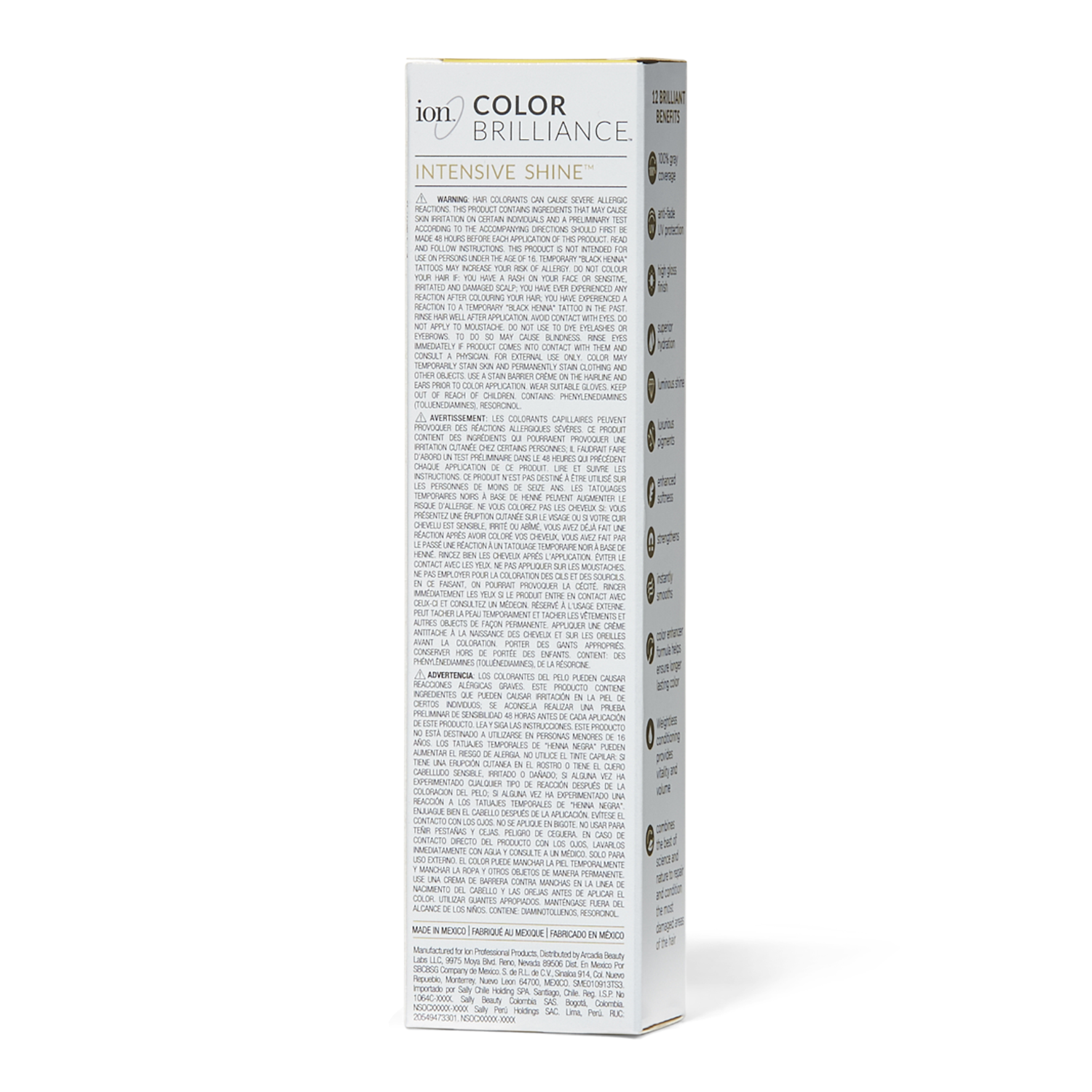 ION Brilliant 12 Permanent Gloss Hair Color Light Intense Blonde 