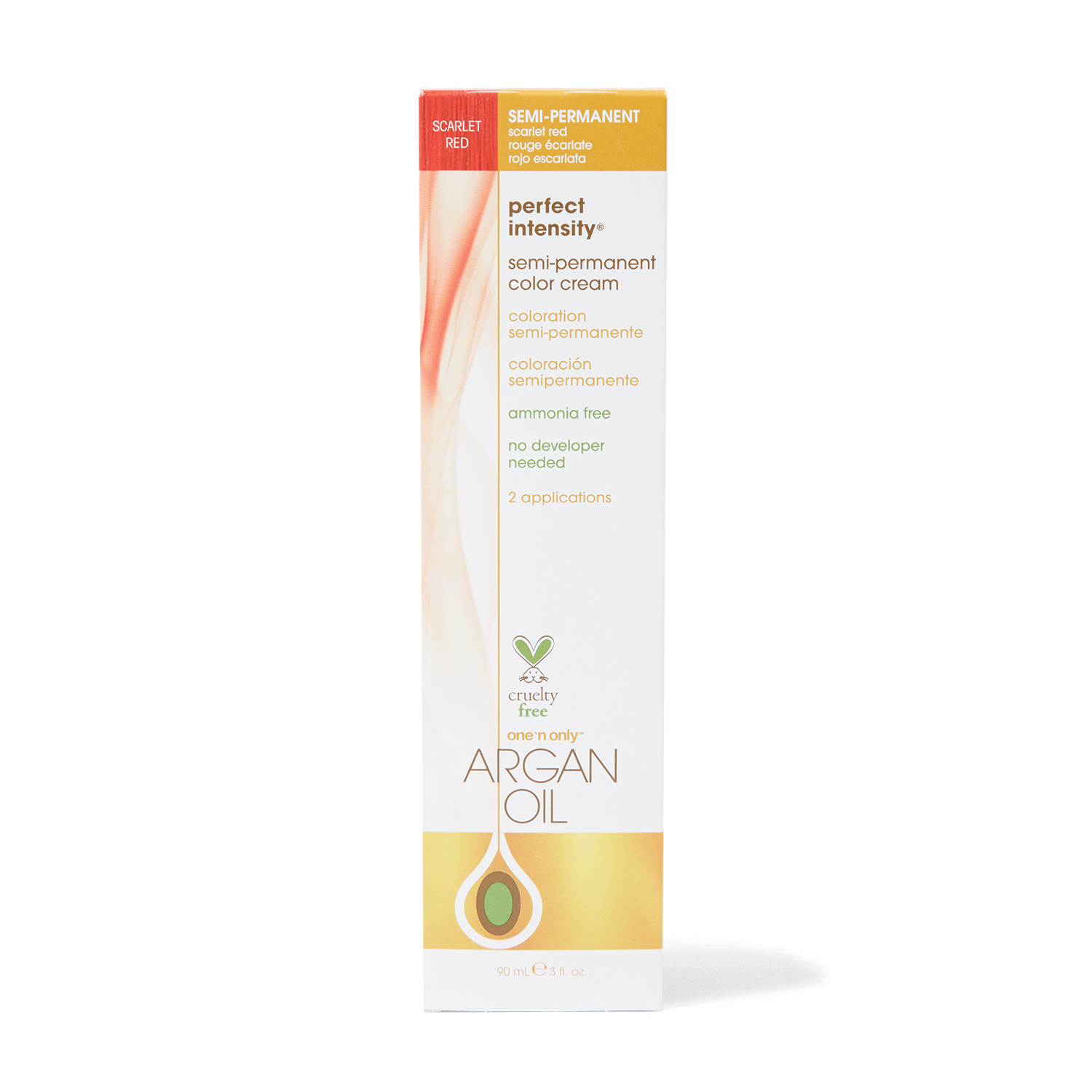 I0127883 3 oz Argan Oil Perfect Intensity Semi-Permanent Hair Color Cream for Women - Scarlet Red