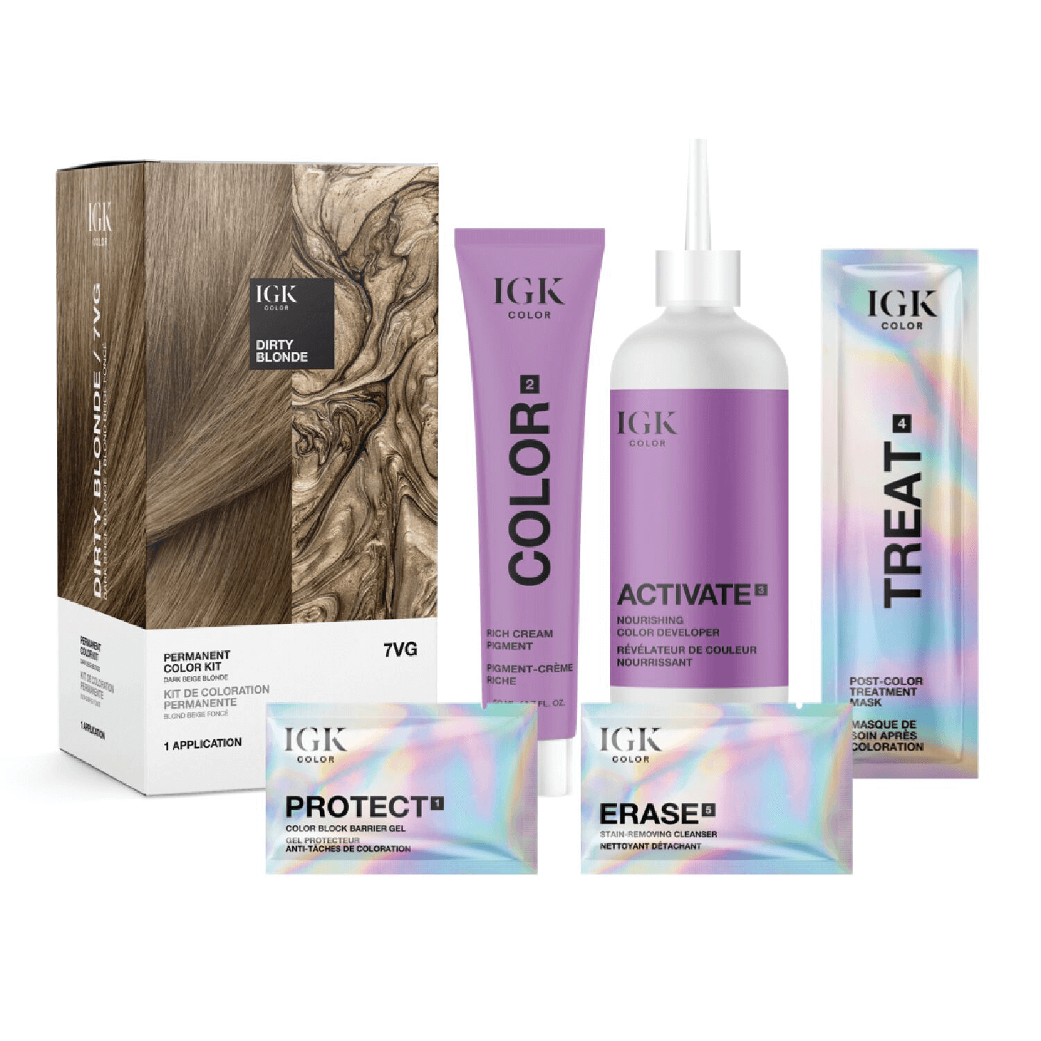 Igk Hair 6-Pc. Permanent Color Set - Dirty Blonde
