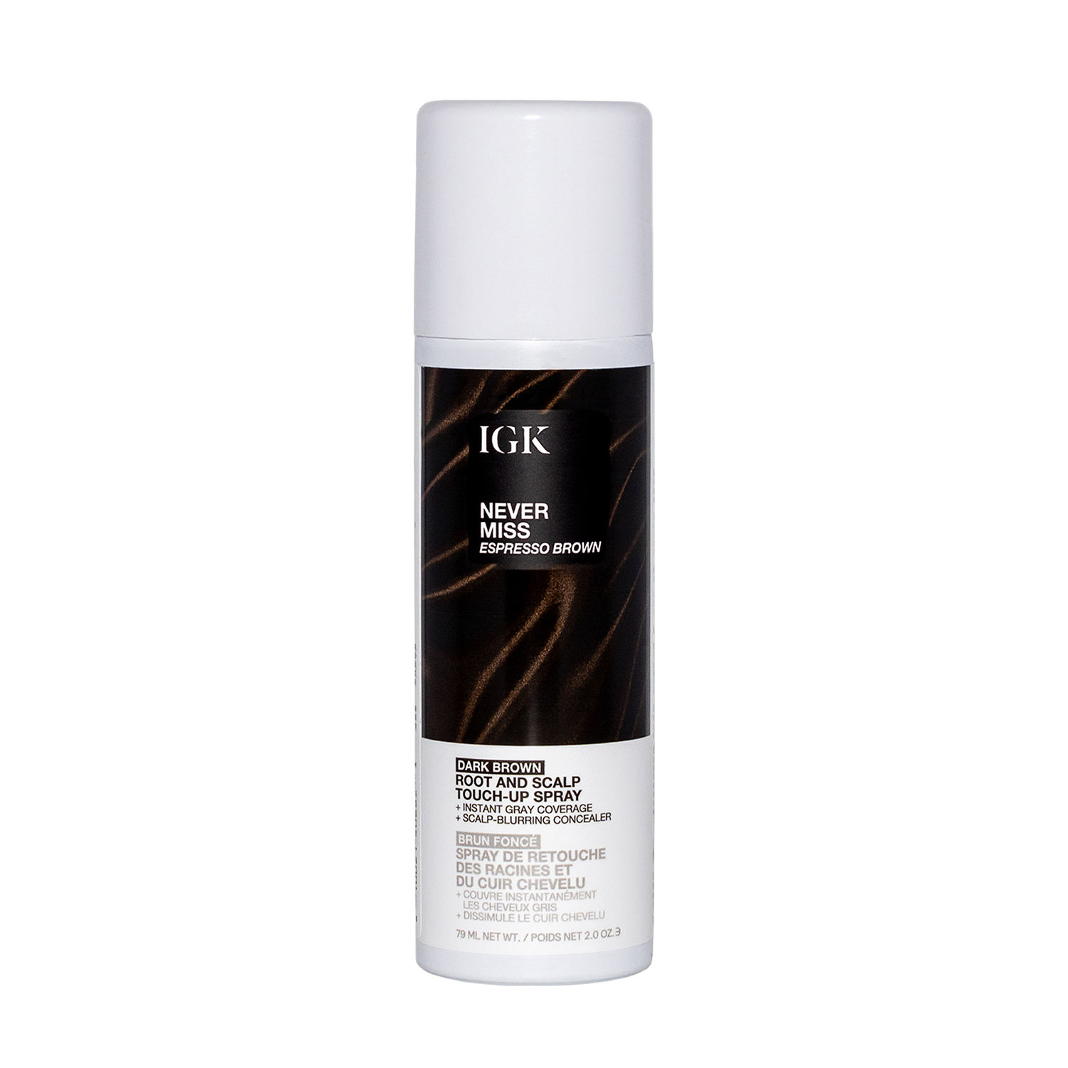 IGK NEVER MISS Root and Scalp Touch-Up Spray - Espresso Brown