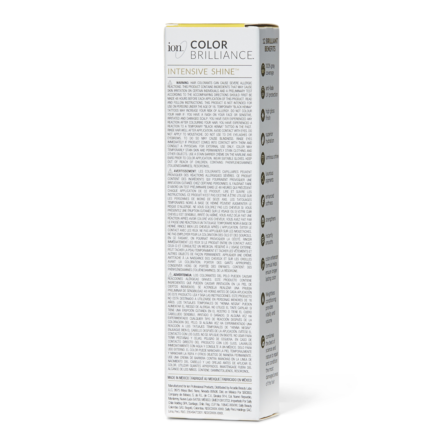 ION Brilliant 12 Permanent Gloss Hair Color Light Intense Blonde 