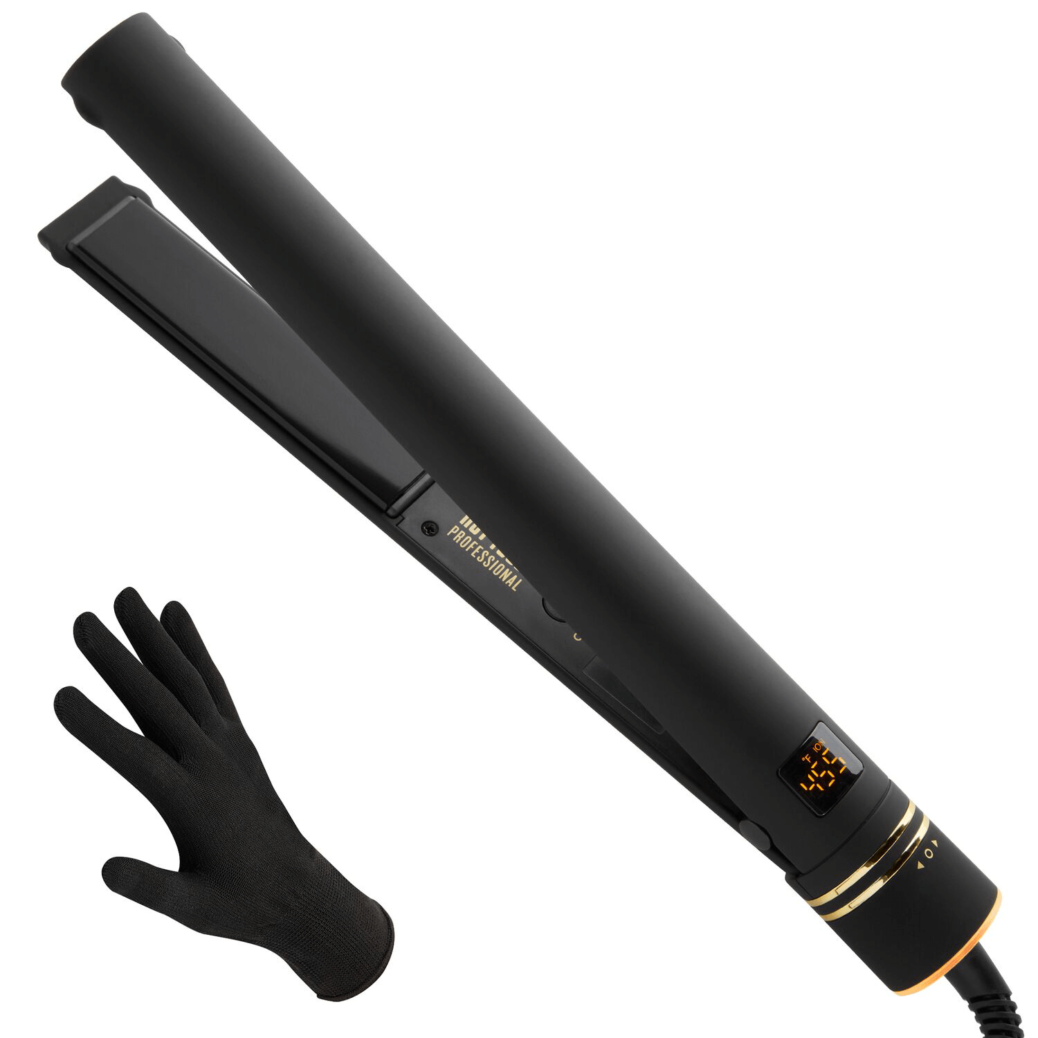 Helen of Troy 1" Black Gold Salon Flat Iron