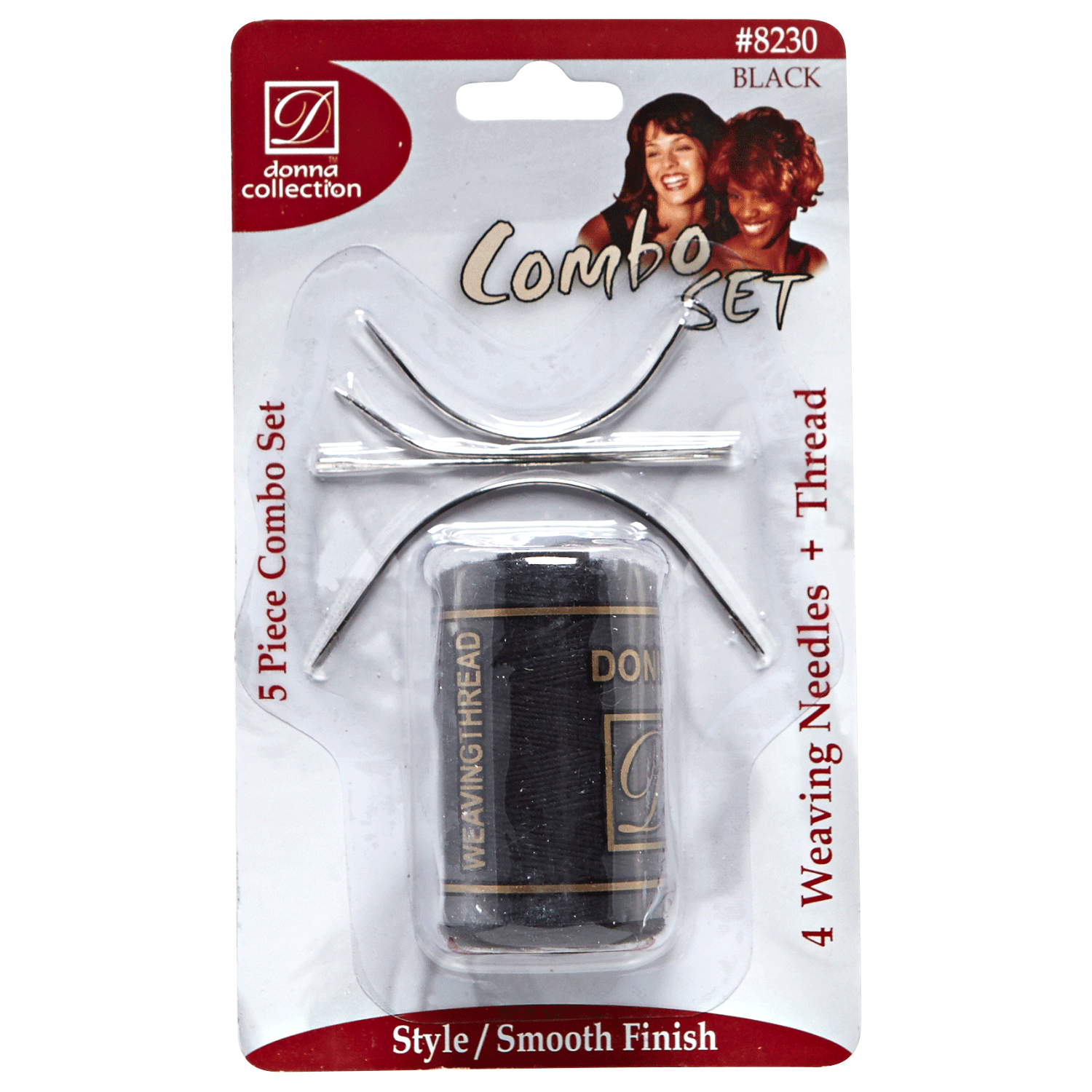 Black  Weaving Thread & Needle Set