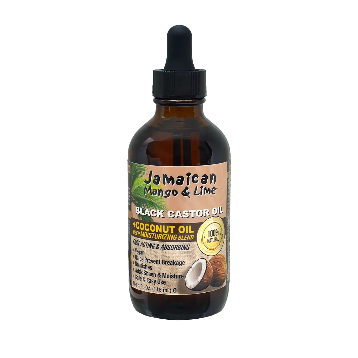 Jamaican Mango & Lime Coconut Black Castor Oil 4 Fl Oz