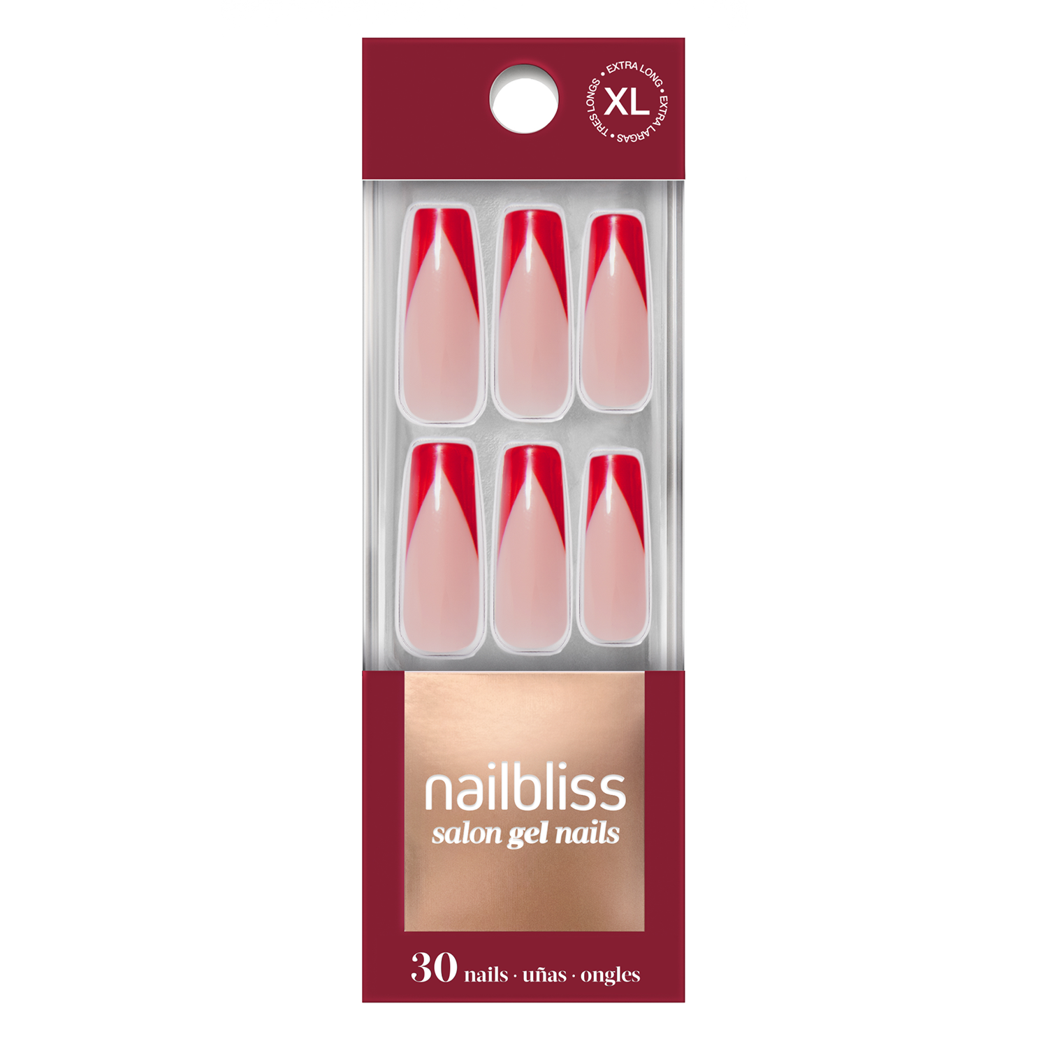 Drop Top Camaro - glue-on gel nails by Dashing Diva Red Extra Long