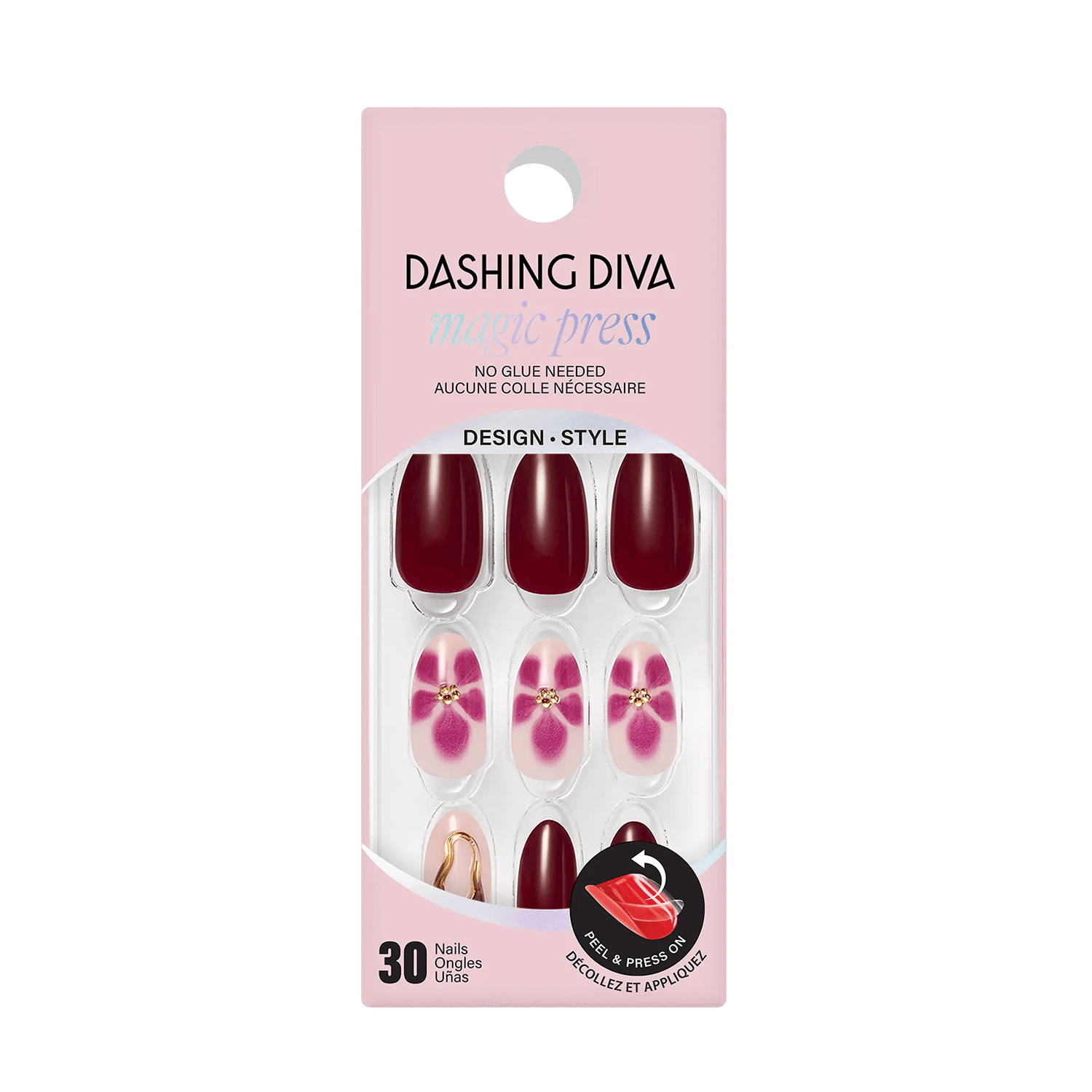 Wannabe Wicked - press-on nails by Dashing Diva Burgundy Medium