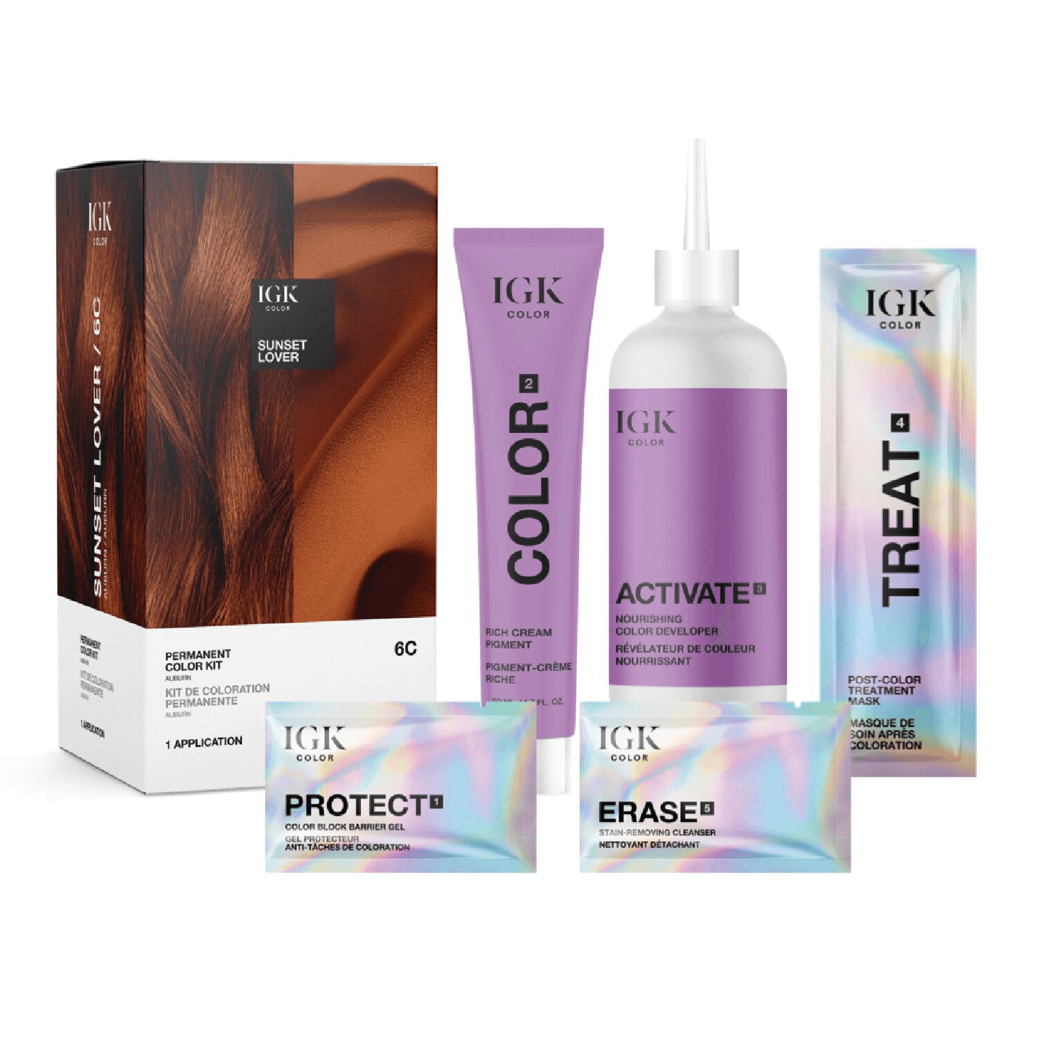Igk Hair 6-Pc. Permanent Color Set - Sunset Lover