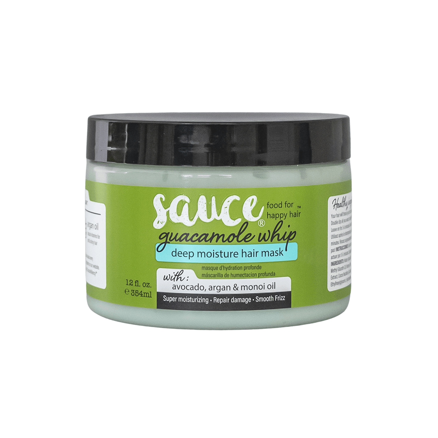 Sauce Beauty Guacamole Whip Deep Moisture Hair Mask 12 Oz