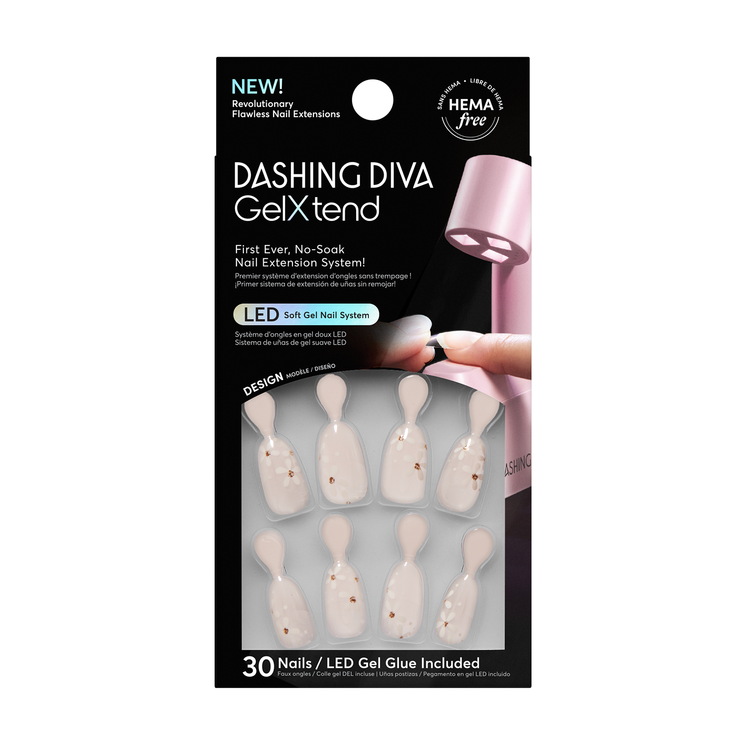 Petal Perfect - GelXtend Soft Gel Nail Tips by Dashing Diva Neutral Medium