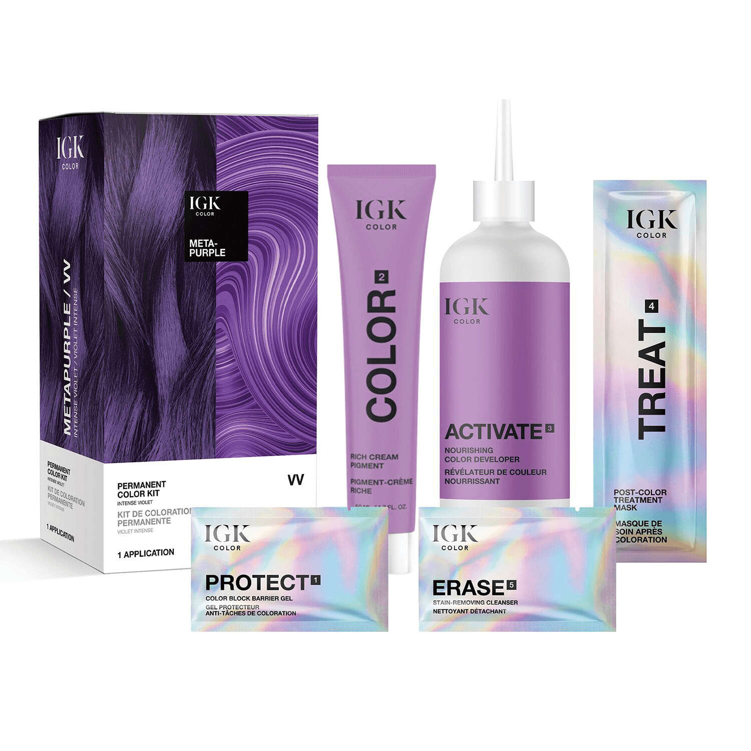 IGK Permanent Color Kit - VV Metapurple